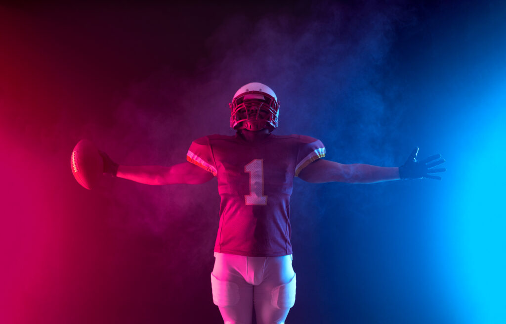american-football-player-banner-template-sports-magazine-theme-american-football-with-copy-space-mockup-betting-advertisement