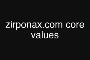 zirponax.com core values